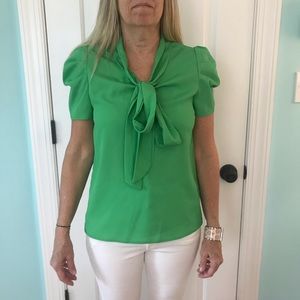 Green Blouse with Bow